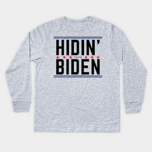 Hidin' from Biden 2020 Kids Long Sleeve T-Shirt